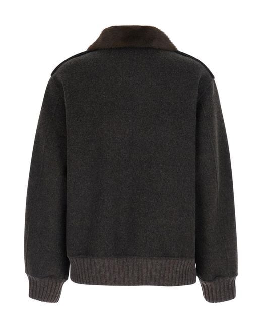 P.A.R.O.S.H. Black Wool Jacket Coat
