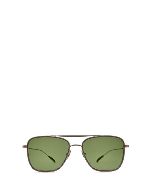 Mr. Leight Novarro S 12k White Gold-maple/green Sunglasses