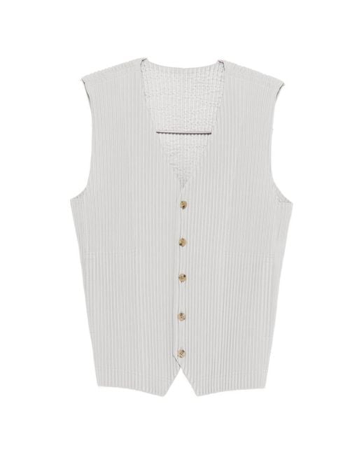 Homme Plissé Issey Miyake White Homme Plisse Issey Miyake Sweaters Polyester for men