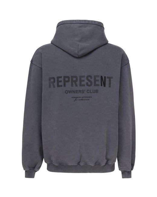 Represent Gray Logo Cotton Sweatshirt for men