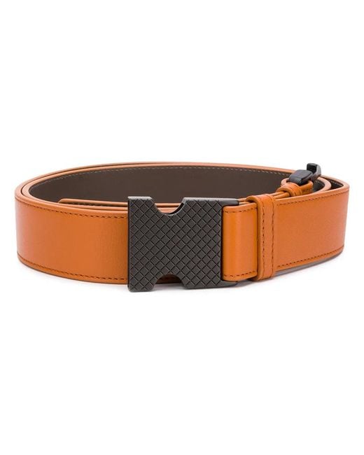 Bottega Veneta Brown Cintura Leather Belt With Quick-Release Buckle for men