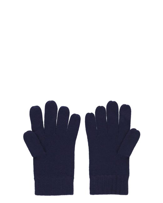 Polo Ralph Lauren Blue Logo Embroidered Knitted Gloves for men