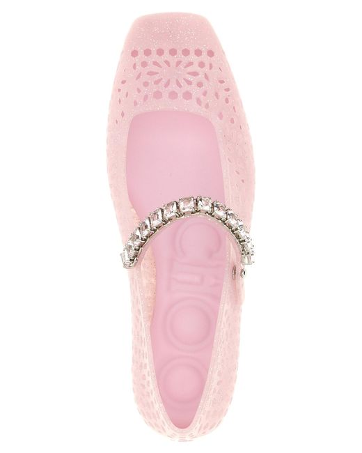 Jimmy Choo Pink 'The Jelly' Ballet Flats