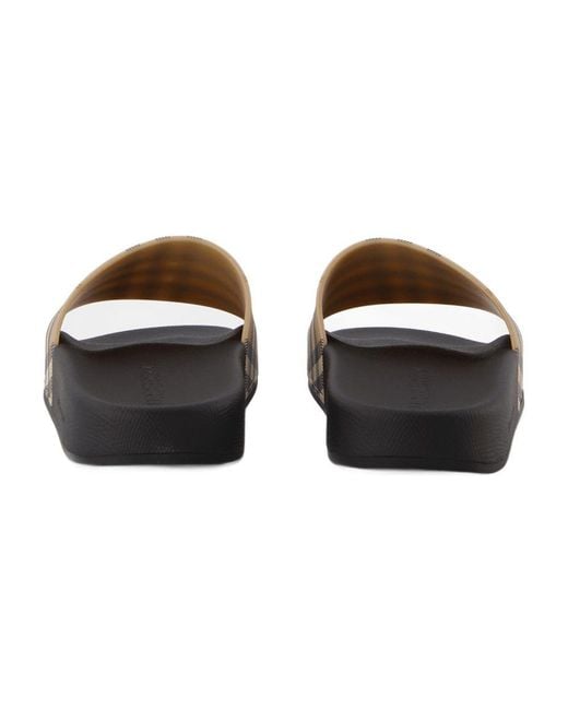 Burberry Brown Lf Furley L Check Slides