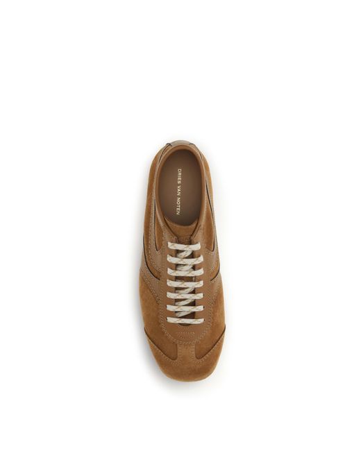 Dries Van Noten Brown Sneakers Suede Trainers