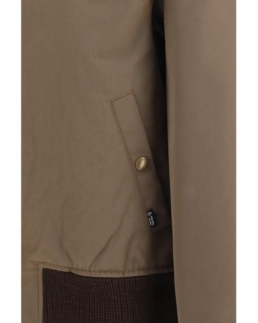 Prada Brown Jacket With Corduroy Collar Cotton for men