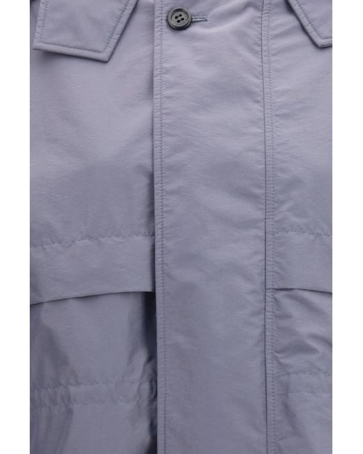 Marni Blue Nylon Jacket Dark Ash