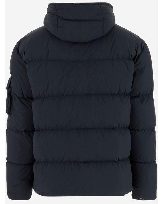 Herno Blue Nylon Padded Jacket for men