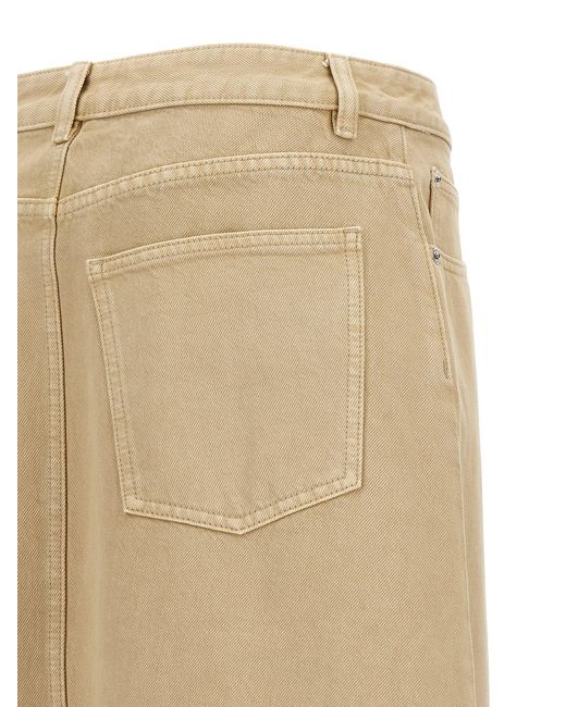 Tory Burch Natural 'Deconstructed Midi' Skirt