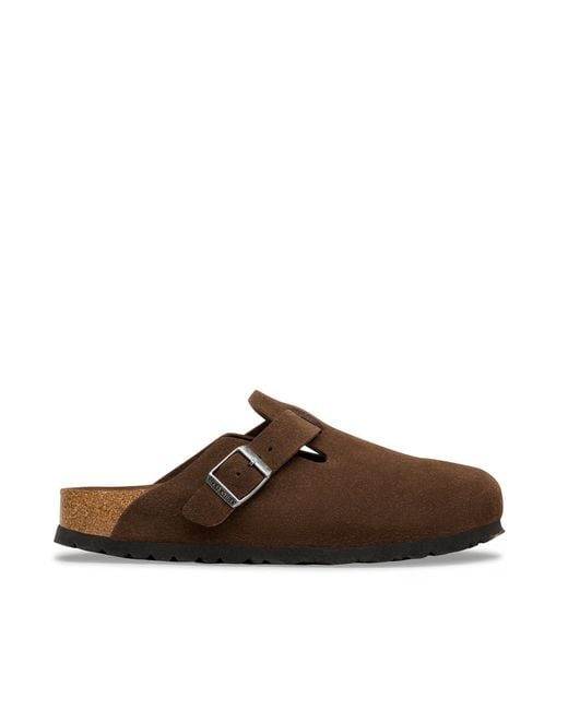 Birkenstock Brown Clogs Boston Suede Leather Slippers