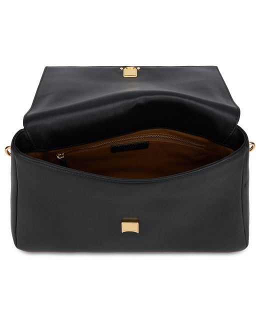 Tory Burch Black Shoulder Bag Charlie Leather Calfskin Handbags