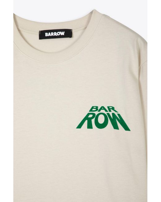 Barrow White Jersey T-Shirt Off T-Shirt With Chest Logo And Back Print for men