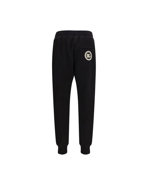 Dolce & Gabbana Black Cotton Casual Pants for men