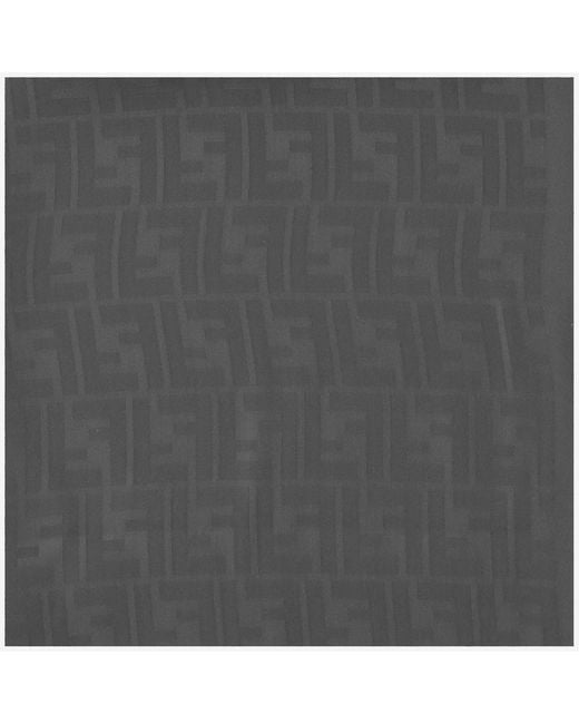 Fendi Gray Silk Scarf