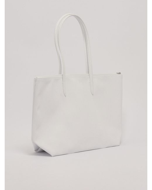 Lacoste White Pvc Shopping Bag