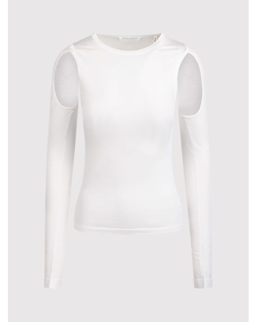 Helmut Lang White Cut-Out T-Shirt