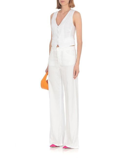 Dondup White Amber Trousers
