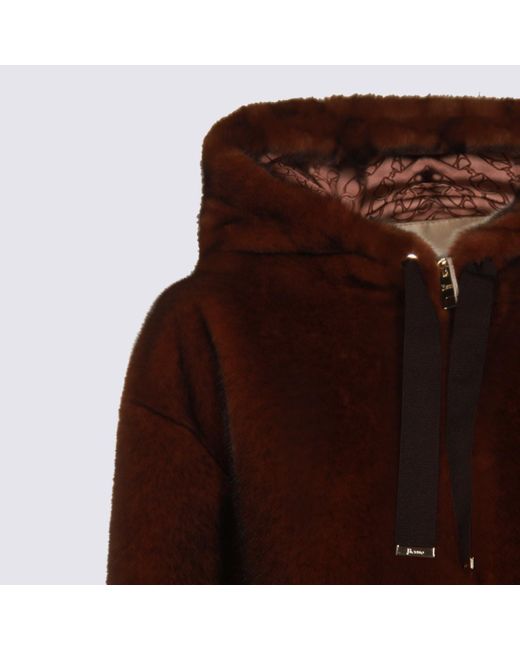 Herno Dark Brown Cotton Casual Jacket