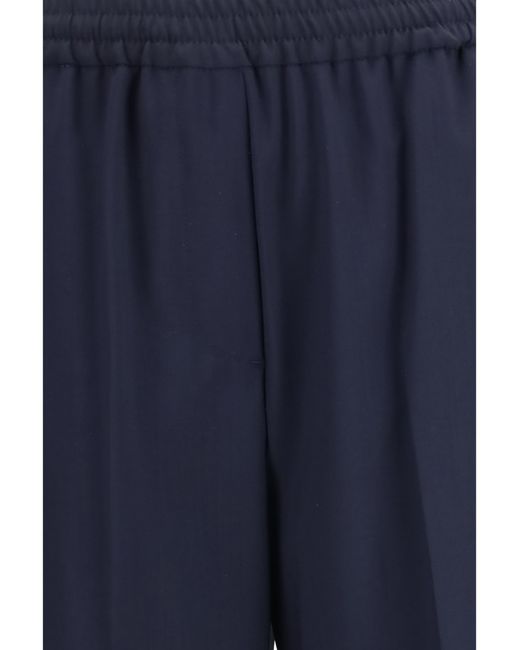 Weekend by Maxmara Blue Mallo Pants Fleece Wool Ovis Aries