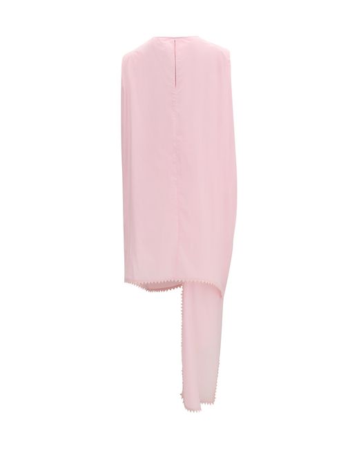 Jacquemus Pink Traversin Layered Dress Cotton; Polyamide
