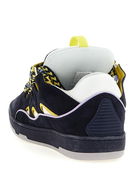 Lanvin Green Color Block Sneakers for men