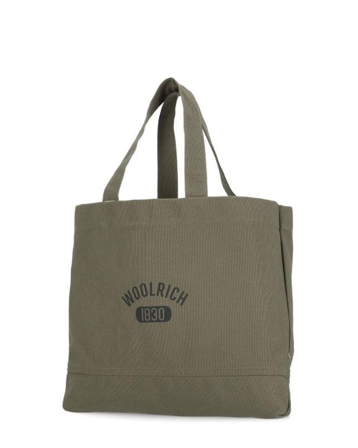 Woolrich Green Shopper Tote Bag for men