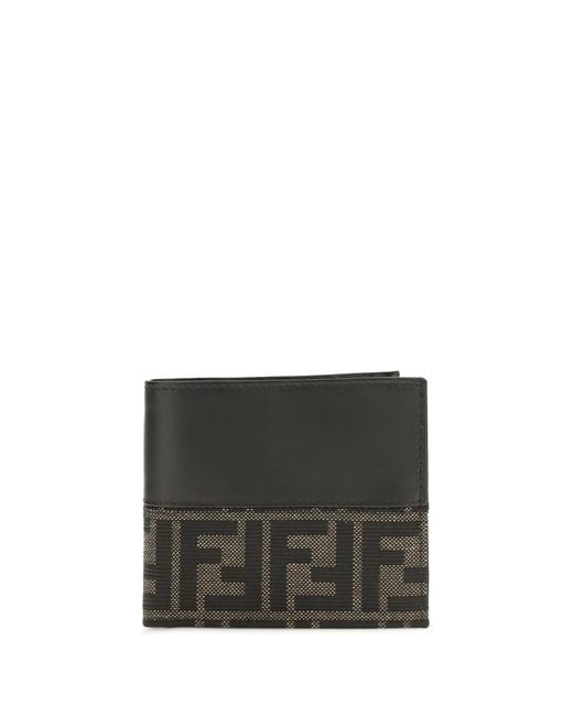 Fendi Gray Ff Jacquard Bifold Wallet for men