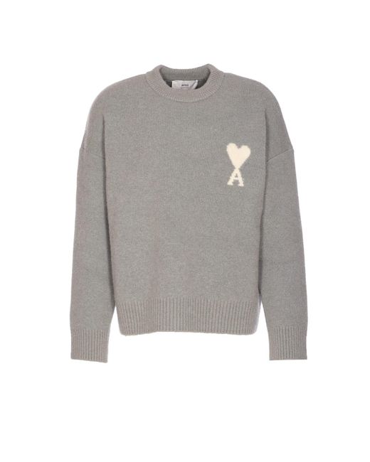 AMI Gray Sweaters for men