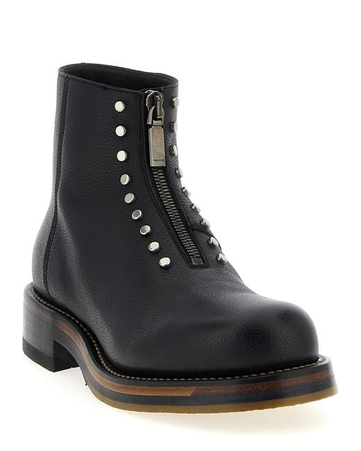 McQueen Black 'Maker' Ankle Boots for men
