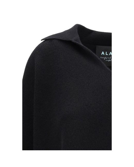 Alanui Black Cashmere Sweatshirt Clothing