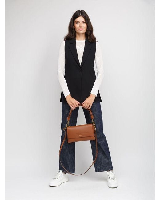 Coccinelle Brown Handbag-Cognac Cowhide Bags Handbags
