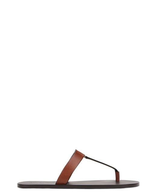 Saint Laurent Brown Sandals Babylon Smooth Leather Calf Skin