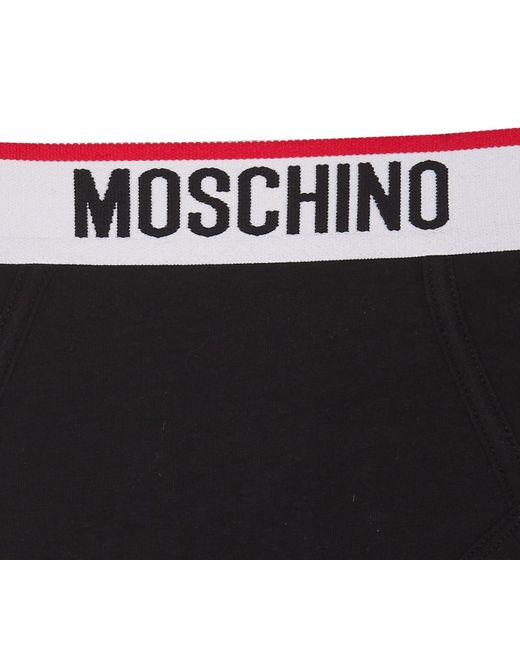 Moschino Black Logo Band Bipack Slip for men