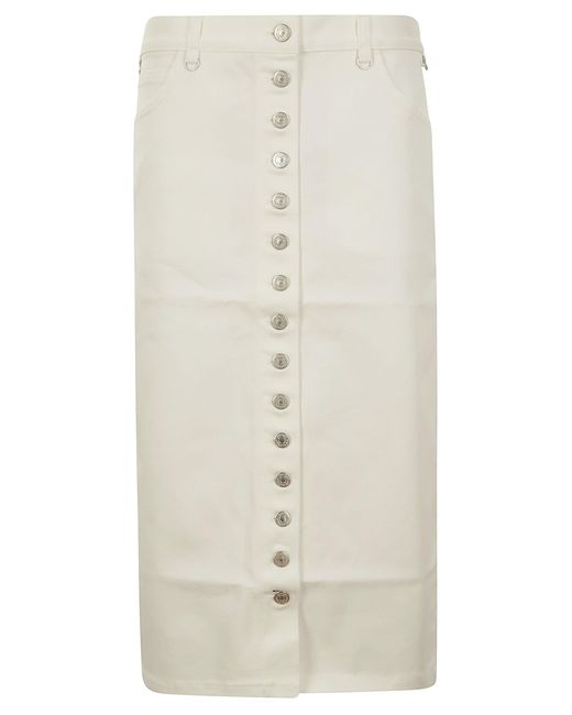 Courreges White Multiflex Denim Skirt