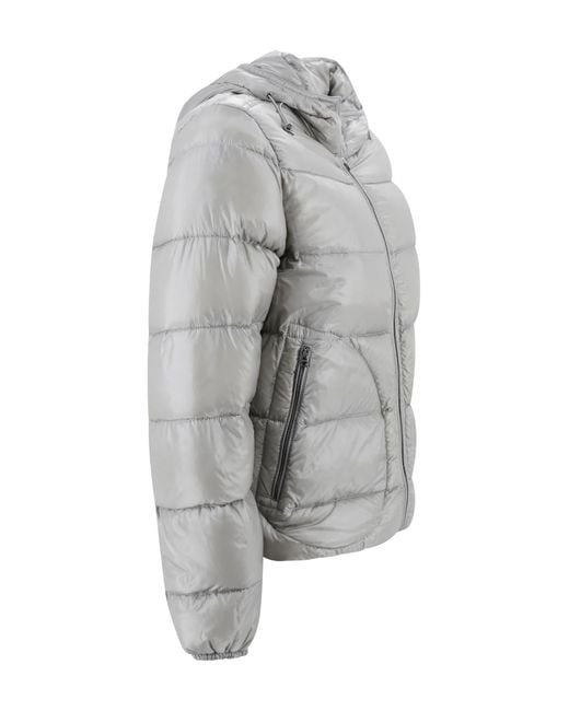 Herno Gray Puffer Jacket With Hood