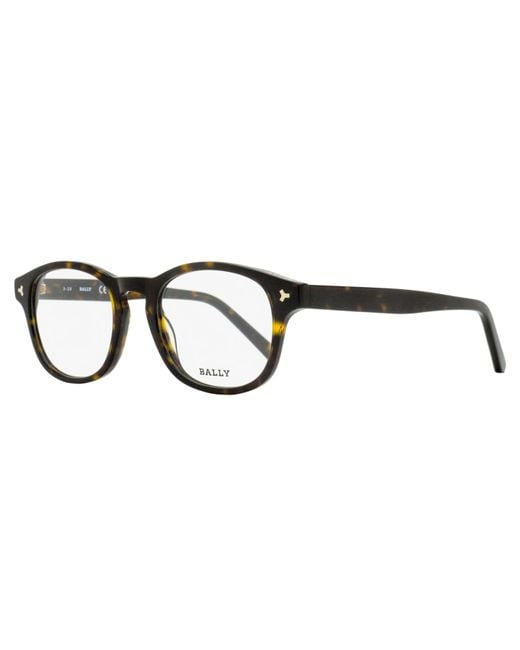 Bally Black Rectangular Eyeglasses By5019 052 50Mm Plastic (Acetate) for men