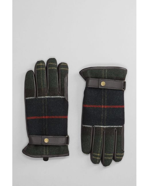 Barbour Gloves In Black Polyester for men