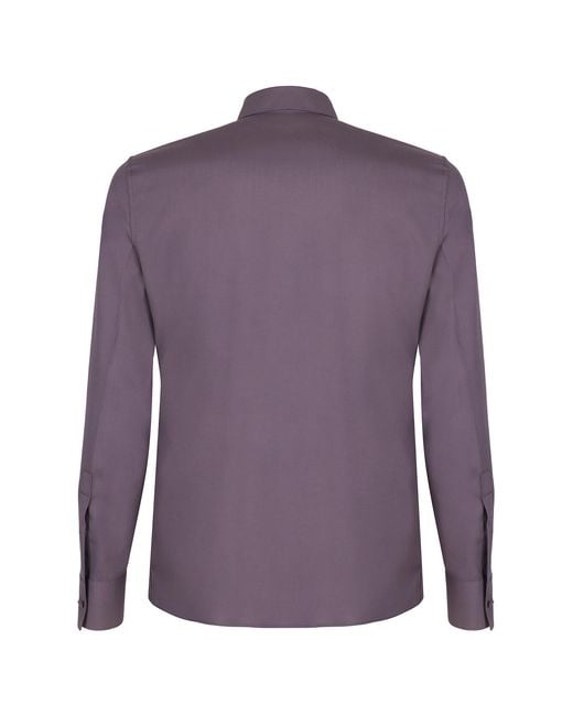 Gucci Purple Shirt Wool Gabardine for men