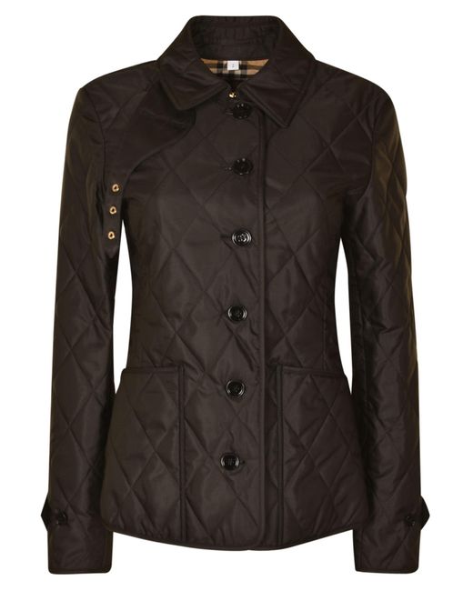 Burberry Black Quilted Buttoned Jacket