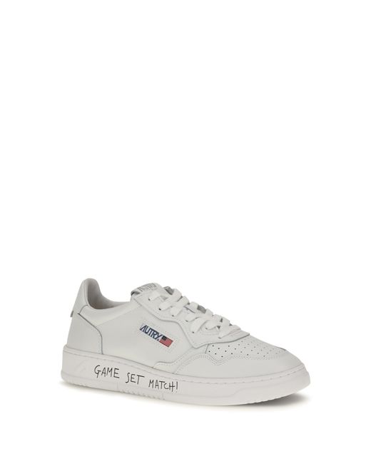 Autry White Sneakers Medalist Low Trainers for men