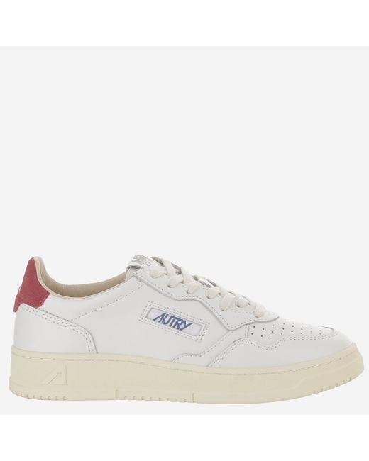 Autry Red Sneakers Medalist Low Leather Trainers for men