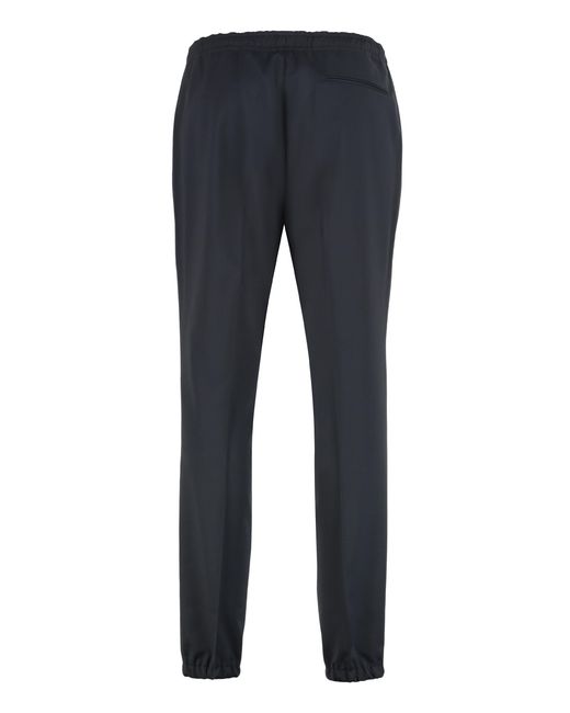 Zegna Blue Wool Blend Pants Trousers for men