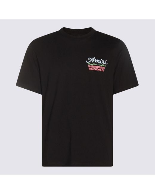 Amiri Black Cotton T-Shirt for men