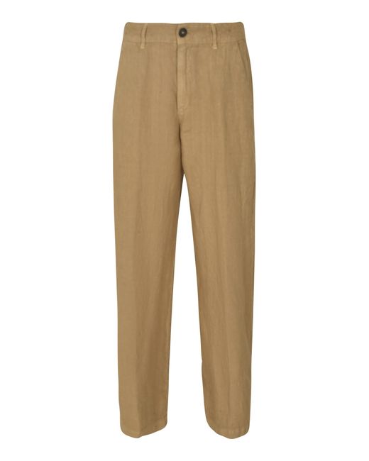 Massimo Alba Natural Straight Buttoned Trousers
