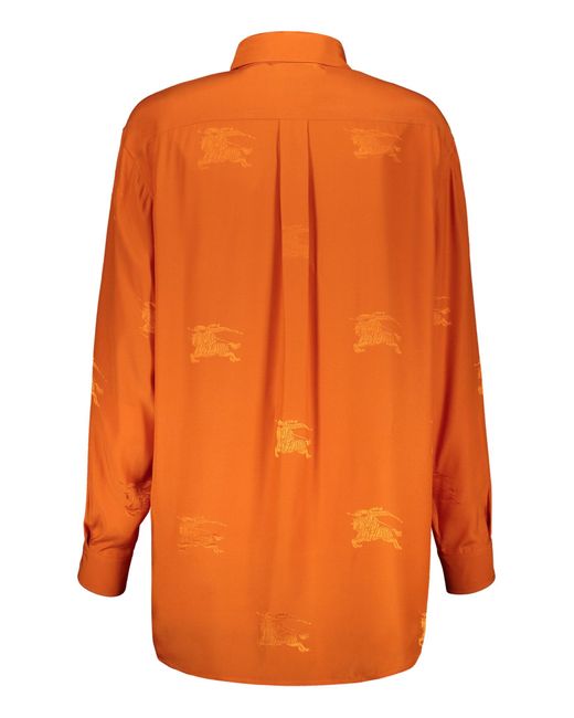 Burberry Orange Silk Shirt