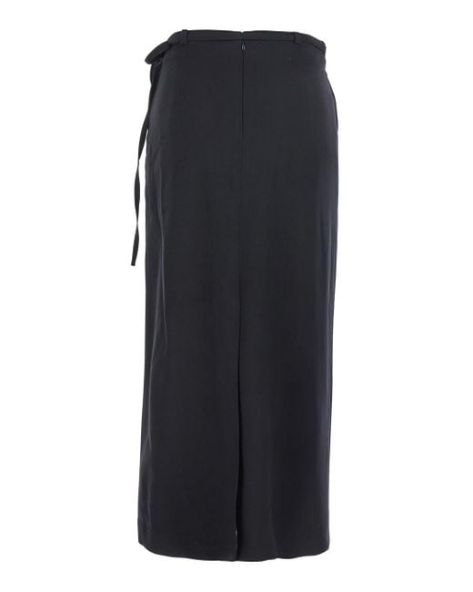 DUNST Black Skirt With Side Closure With Laces