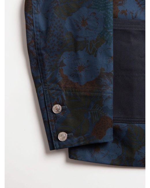 Doppiaa Blue Aapice Printed Jacket for men