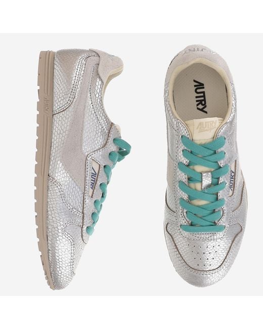 Autry Gray Sneakers Windspin Low Leather Trainers
