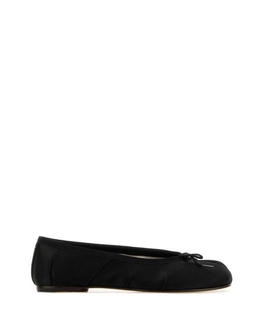 Maison Margiela Black Satin Tabi Ballerinas