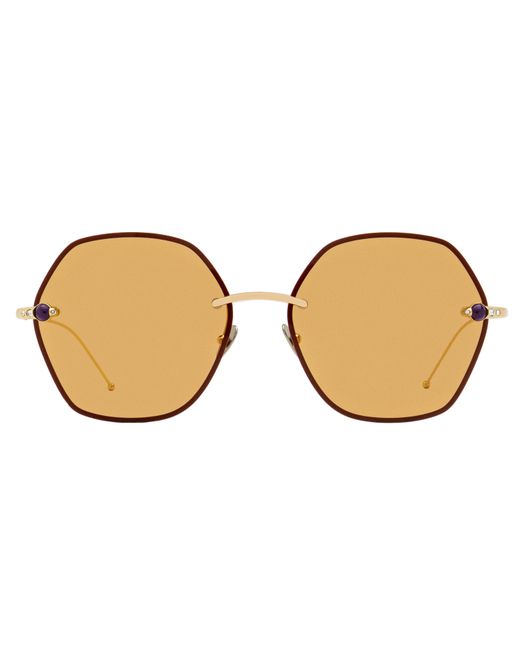 Pomellato Black Cabochon Sunglasses Pm0091S 002 61Mm Metal